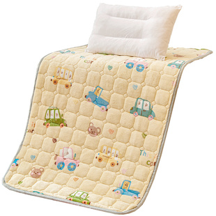 冬季婴儿床珊瑚牛奶绒床单儿童宝宝小床床盖幼儿园拼接床加厚睡垫