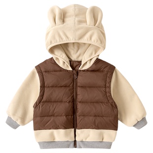 嘟嘟家儿童轻薄羽绒服冬款宝宝奥粒绒连帽外套秋冬男童冬装上衣潮