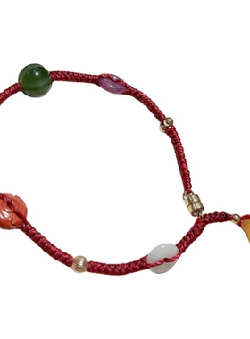 简约风多宝手链吸扣转运珠