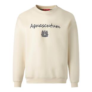 Aquascutum/雅格狮丹春夏新品男女学院风情侣卫衣气质