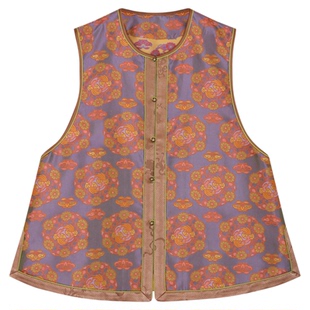 【‌锦上添花】张和才古蜀锦新中式马甲桑蚕丝国潮国风马夹2620