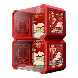 KGBOX用于 新春过年2025年系列80117五福迎春亚克力展示盒收纳盒