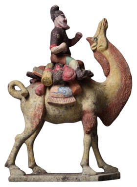 仿古陶器骆驼载乐俑胡人驼唐三彩陶瓷骆驼艺术摆件美术学院的教具