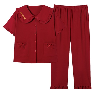 【浪莎】纯棉睡衣情侣短袖套装