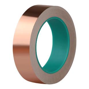 3J双面导电纯铜铜箔胶带耐高温0.05/0.1mm加厚单面导电铜箔纸胶带自粘防辐射防干扰宽度5-100mm可定制