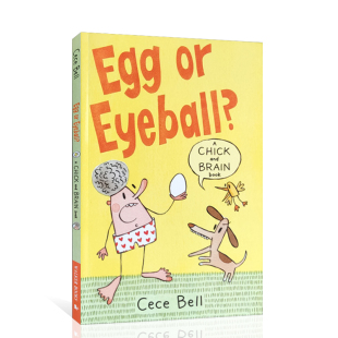Chick and Brain: Egg or Eyeball? 鸡蛋或眼球 幽默滑稽 搞笑幽默小猪和小象纽伯瑞作家英文原版 童英语启蒙认知图画书绘本