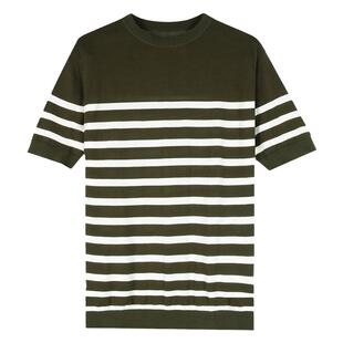 夏季经典海魂衫 纯棉横条纹撞色T恤男士休闲高级感意式圆领短袖男
