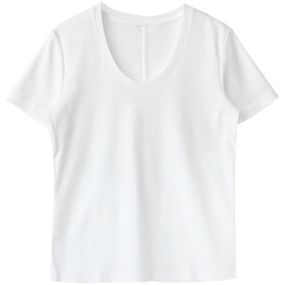 短袖简约适中圆领纯棉