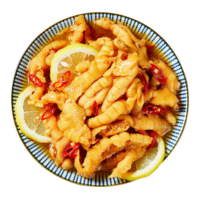 柠檬酸辣无骨鸡爪商用整箱零食