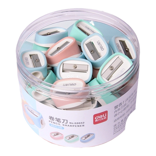 得力卷笔刀小型旋笔刀迷你铅笔刀削笔器小刀手动儿童小学生用钻笔刀绞笔刨便携式削笔刀迷你小巧转笔文具