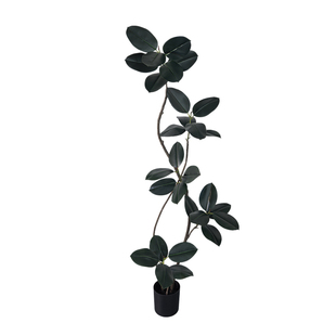 黑金刚橡皮树仿真绿植室内客厅装饰落地盆栽大型仿生植物摆件假树