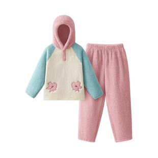 蕉内绒绒505Home儿童家居服套装珊瑚绒加厚男童女童睡衣秋冬新款