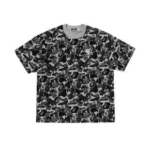BAPE X DEF JAM联名男装25年秋冬迷彩图案短袖T恤913091P