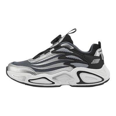 Skechers/斯凯奇正品春季大童缓震耐磨休闲老爹鞋405314L-SLBK