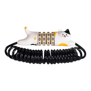 洛克兄弟自行车锁头盔锁摩托车电动车山地公路车密码便携防盗猫锁