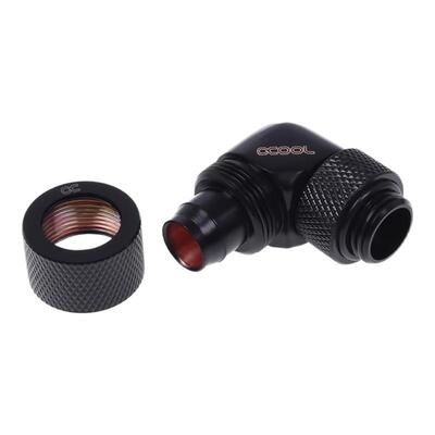欧酷Alphacool 全铜3分薄/厚管水冷软管接头  90度弯头快拧 黑/银