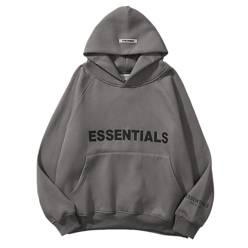 FOG秋冬欧美复线ESSENTIALS压胶立体字母卫衣连帽衫男女加绒外套