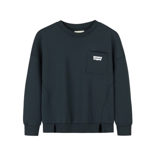 Levi's李维斯儿童加绒卫衣男童2025冬季新款中大童保暖上衣长袖潮