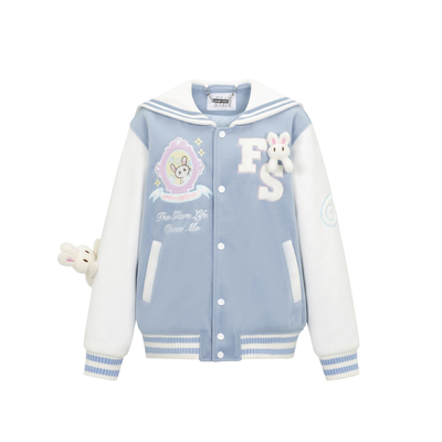 FRAILSTATE 男女同款可拆卸玩偶兔子海军领棒球服银泰百货 301260