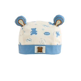 宝宝帽子春季可爱男宝宝女宝婴幼儿洋气夏薄款瓜皮帽小月龄地主帽