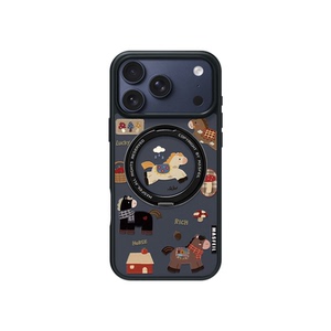 MASFEIL × 复古马儿适用苹果17promax手机壳iPhone16pro新款磁吸带支架ip15全包Fo5支点高级感17可爱套新年