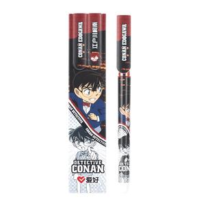 爱好名侦探柯南摩易擦可擦中性笔小学生用三年级热敏魔力可擦笔笔芯水笔晶蓝黑色可爱创意高颜值男女生手账笔