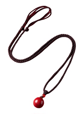 朱砂嘎乌盒内置心经吊坠绳