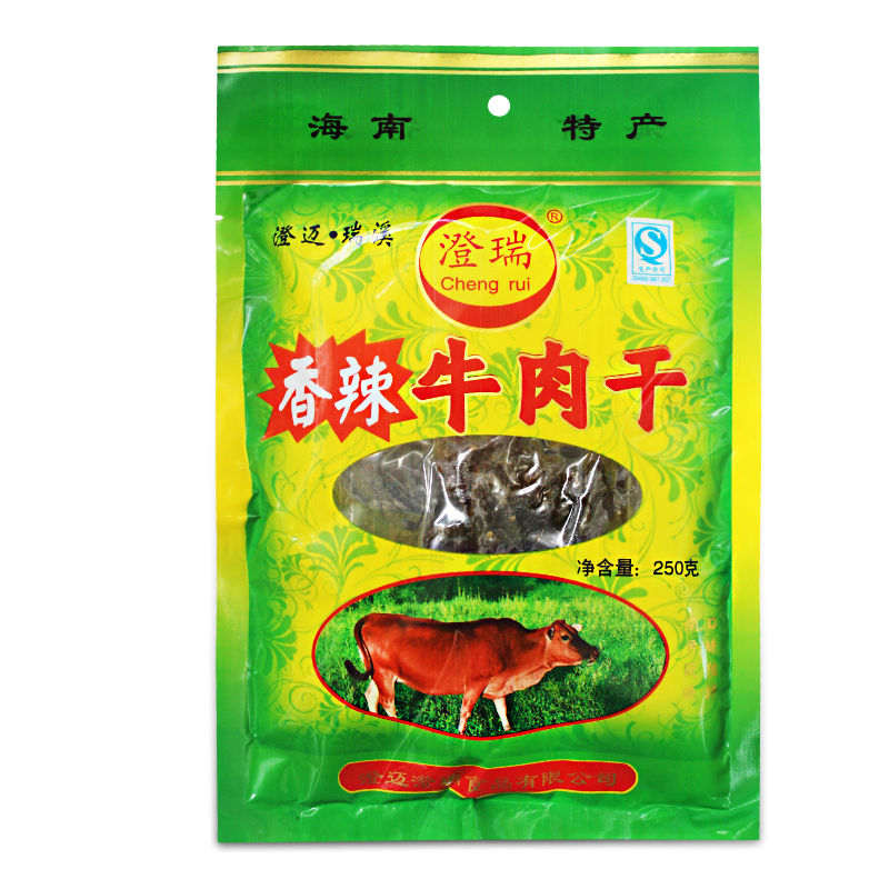 海南 瑞溪黃志和 澄邁澄瑞牛肉干 250克/包 牛肉片 手撕風(fēng)干零食