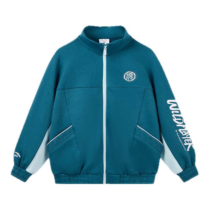 少年顽家安踏儿童针衣2026夏季立领外套