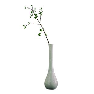 景德镇白色汝窑小花瓶茶道花插水培桌面装饰花器家居客厅中式摆件