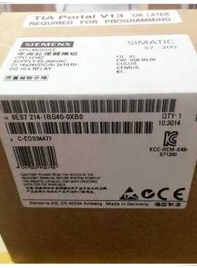 议价西门子CPU模块 CPU 1214C  6ES7214-1BG40-0XB0/1AG40/1HG40-