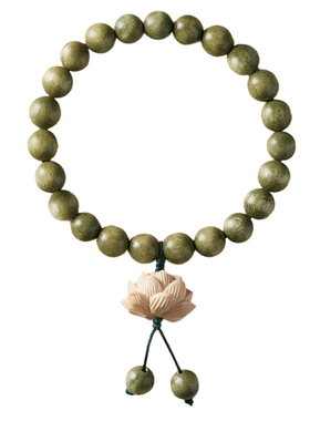 【张真源同款】绿檀好运莲花手串