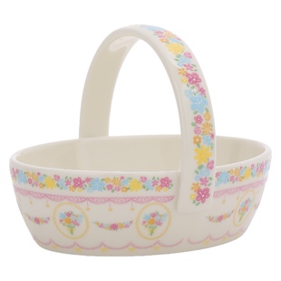 鹿谷川高颜值手提果篮家用客厅零食摆放盘干果盘陶瓷水果盘伴手礼