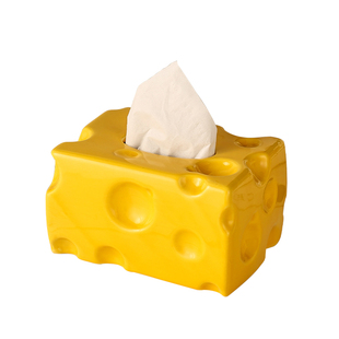 创意奶酪纸巾盒艺术感高级感陶瓷抽纸盒可爱搞怪餐巾纸盒纸抽盒