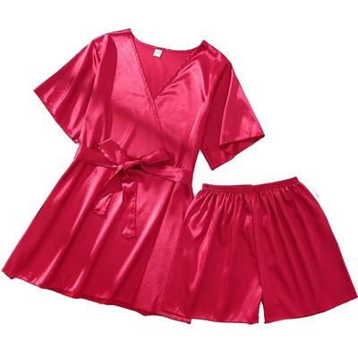 睡裙女性感冰丝薄款两件套装