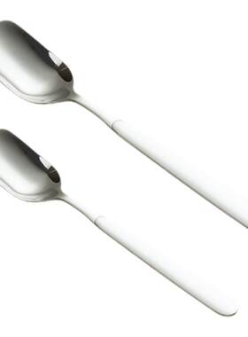 316不锈钢勺子食品级方头甜品勺