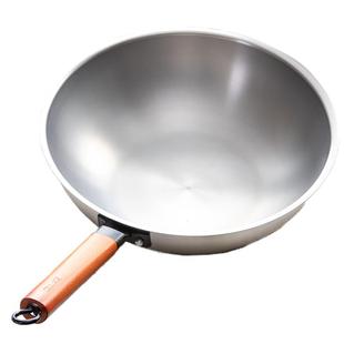 钛锅纯钛炒锅无涂层物理不易粘锅女士超轻便全钛合金家用小炒菜锅