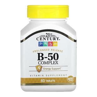 21st Century长效缓释维生素B-50易吸收维b营养补充神经健康