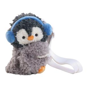 小羊古力小企鹅趴趴斜挎包可爱卡通毛绒玩偶双肩背包包女生日礼物