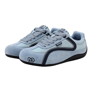 查尔斯桃心蓝色德训鞋女款2026新款春秋运动女鞋子休闲赛车阿甘鞋