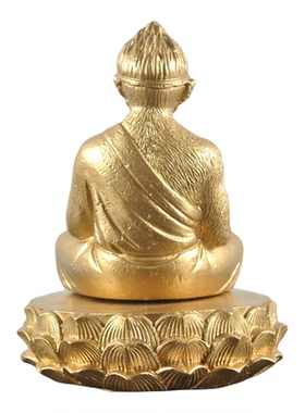 新中式水泥哑金莲花大圣悟道摆件