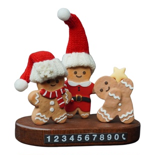 圣诞节车载香薰礼物姜饼人创意出风口装饰汽车内饰摆件扩香石挂件