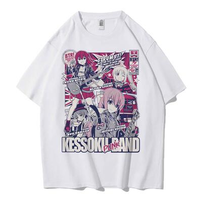 孤独摇滚周边短袖T恤后藤一里波奇酱日系动漫痛衣宽松夏季纯棉