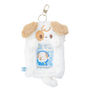 可爱萌宠毛绒保护卡套猫狗学生校园卡公交饭卡爱豆小卡透明钥匙扣