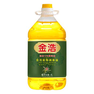 【日期新鲜】金浩橄榄植物食用调和油二代4L添加10%橄榄油