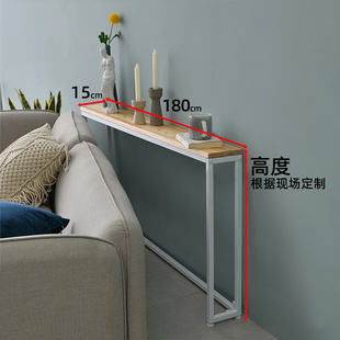新品 功能电动沙发l后置物架实木长条桌靠墙书架床头后背边柜窄缝