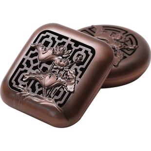 青沉家用檀香盘香炉茶香炉合金香炉批发车载点香器盘香小香炉迷你