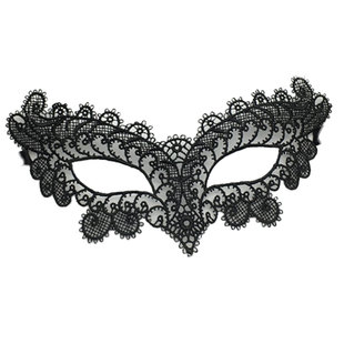 化妆舞会黑色蕾丝面具半脸女 万圣节cos派对白色定型性感眼罩面纱