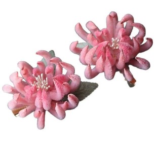 非遗手工仿绒花发夹胸针两用侧边边夹国风高级感配饰送老师礼物