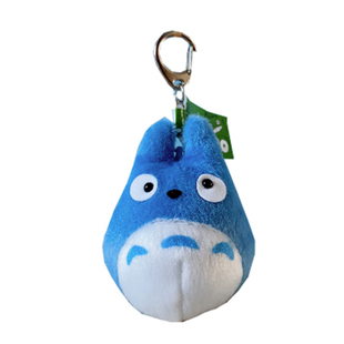 日本正版Totoro宫崎骏蓝色龙猫钥匙扣挂件包挂饰毛绒限量